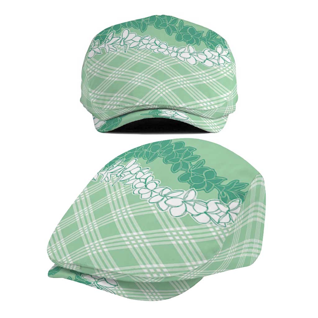 Hawaii Aloha Plumeria Lei Mint Palaka Jeff Hat - Polynesian Pride