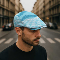 Hawaii Aloha Plumeria Lei Turquoise Palaka Jeff Hat - Polynesian Pride