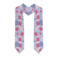 Hawaii Anthurium Tiare Pikake Lei Graduation Stole Poni Lauhala Art Pattern