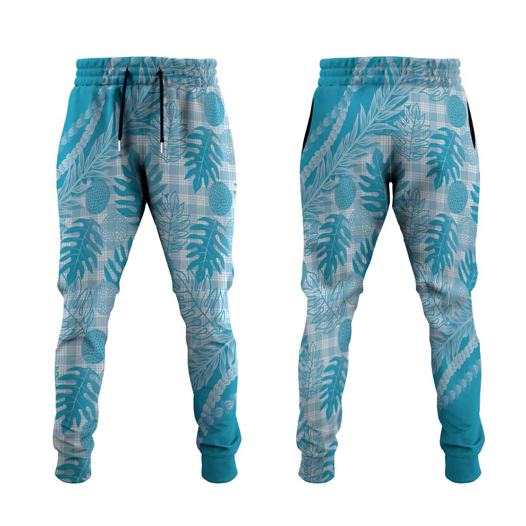 Hawaii Breadfruit Palaka Jogger Pants Polu Maile Lei - Polynesian Pride