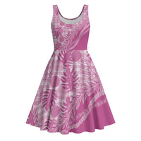 Hawaii Breadfruit Palaka Midi Dress Omaomao Ulaula Maile Lei - Polynesian Pride