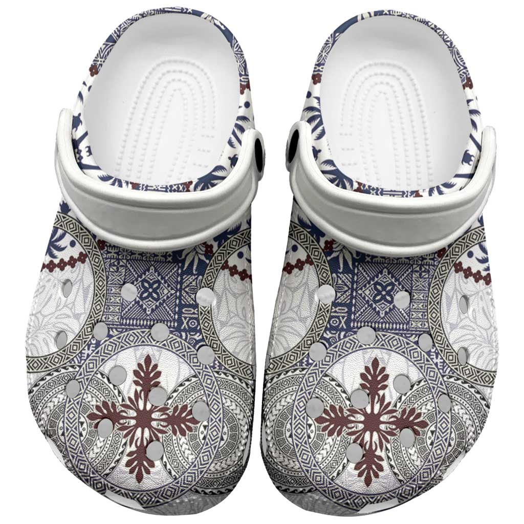 Hawaii Clogs Shoes Barkcloth Pattern Vintage Style - Polynesian Pride