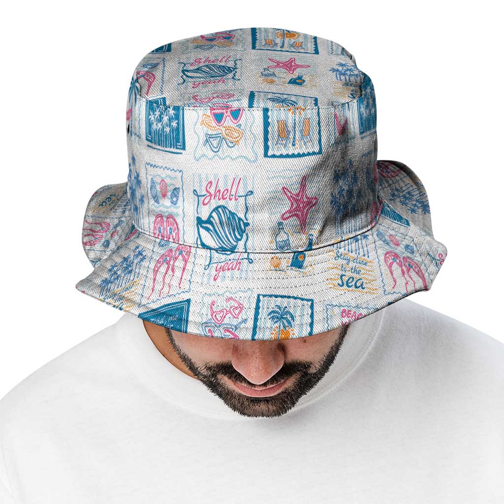 Hawaii Coastal Summer Postcard Bucket Hat