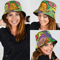 Hawaii Fruits Hippie Style Bucket Hat Vibrant Colorful LT01 - Polynesian Pride