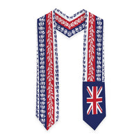 Hawaii Graduation Stole Hawaiian Flag With Leis LT05 - Polynesian Pride