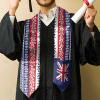Hawaii Graduation Stole Hawaiian Flag With Leis LT05 - Polynesian Pride