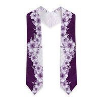 Hawaii Hibiscus Flowers Graduation Stole Purple Polynesian Pattern LT05 - Polynesian Pride