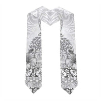 Hawaii Hibiscus With White Polynesian Pattern Graduation Stole LT05 - Polynesian Pride