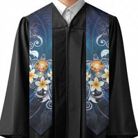 Hawaii Honu Graduation Stole Polynesian Curves Plumeria LT05 - Polynesian Pride
