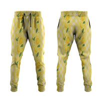 Hawaii Lemon Palaka Jogger Pants Striped Stylized LT01 Yellow - Polynesian Pride