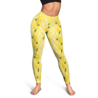 Hawaii Lemon Palaka Leggings Striped Stylized LT01 - Polynesian Pride