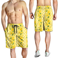Hawaii Lemon Palaka Shorts for Men Striped Stylized LT01 - Polynesian Pride