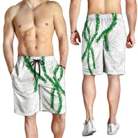 Hawaii Maile Lei Shorts for Men Aloha White Color