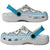 Hawaii Makahiki Turtle Clogs Shoes Blue Tapa Pattern - Polynesian Pride