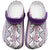 Hawaii Makahiki Turtle Clogs Shoes Violet Tapa Pattern - Polynesian Pride