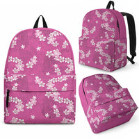 Hawaii Monstera Deliciosa Backpack Pink Plumeria Polynesian Pattern LT05 - Polynesian Pride