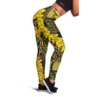 Hawaii Oahu Ilima Lei Leggings LT7 - Polynesian Pride