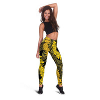 Hawaii Oahu Ilima Lei Leggings LT7 - Polynesian Pride