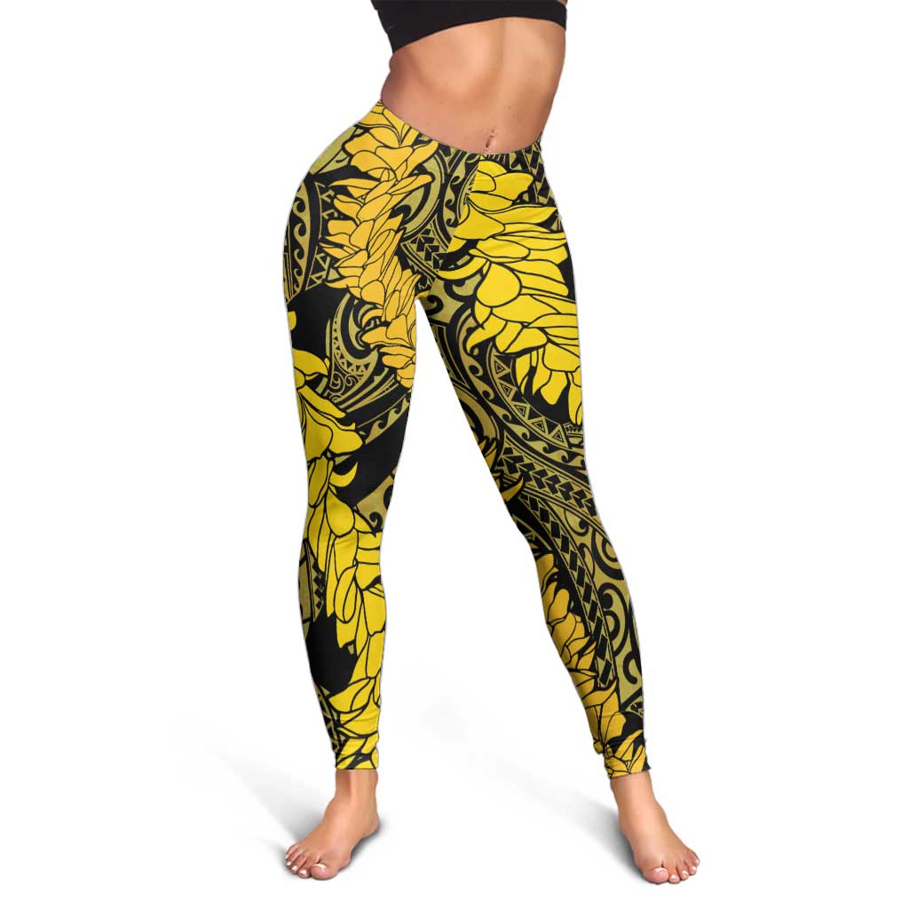 Hawaii Oahu Ilima Lei Leggings LT7 - Polynesian Pride
