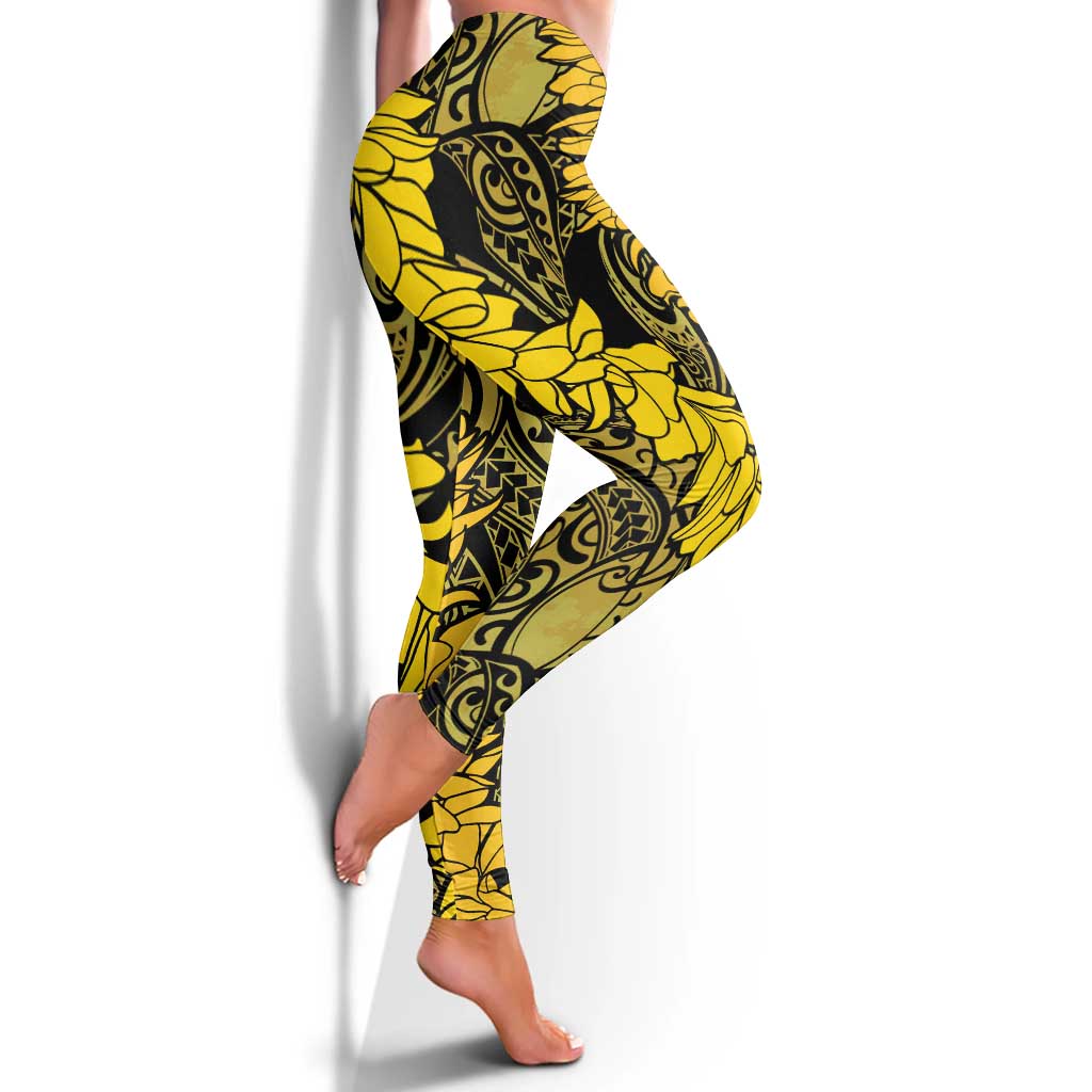 Hawaii Oahu Ilima Lei Leggings LT7 - Polynesian Pride