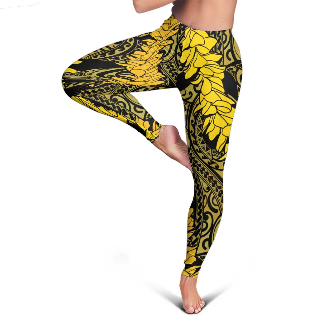Hawaii Oahu Ilima Lei Leggings LT7 - Polynesian Pride