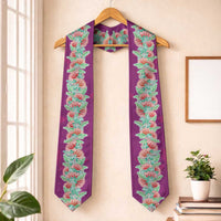 Hawaii Ohia Lehua Graduation Stole Tropical Vibes Fuchsia LT05 One Size Fuchsia - Polynesian Pride