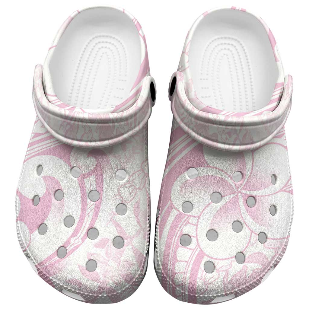 Hawaii Plumeria Lokelani Pikake Lei Clogs Shoes Poni Mama Polynesian Tattoo LT9 Pink - Polynesian Pride