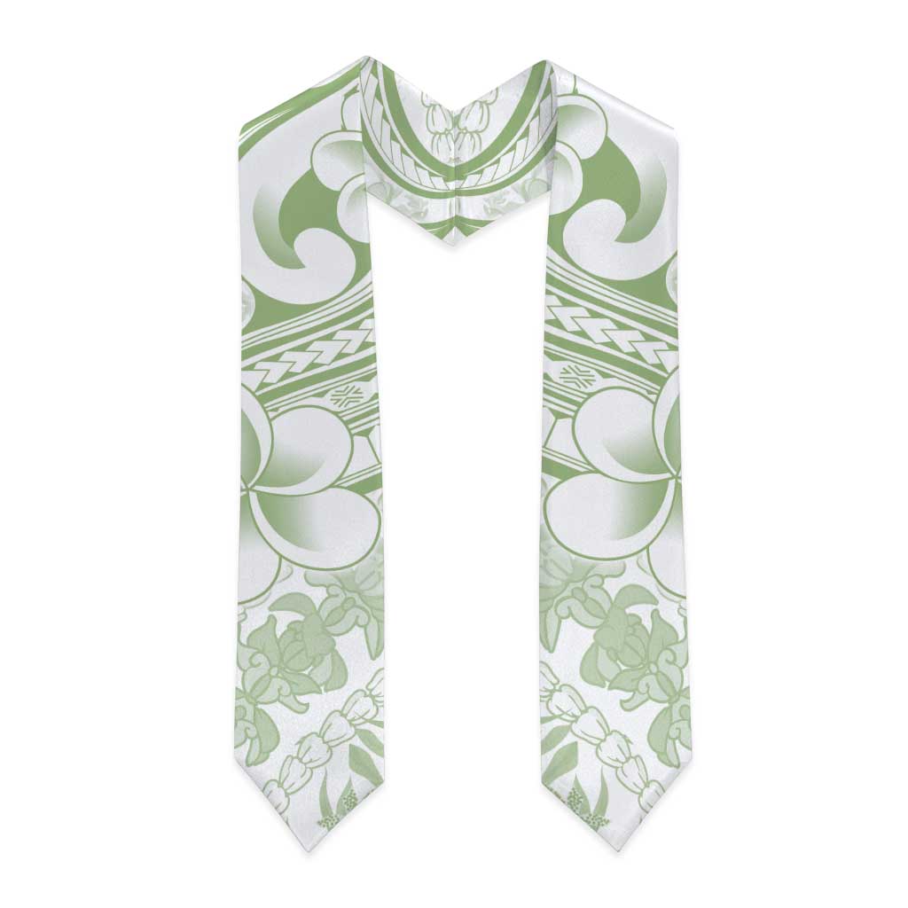 Hawaii Plumeria Lokelani Pikake Lei Graduation Stole Oma'oma'o Polynesian Tattoo