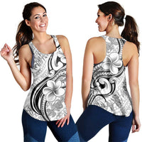 Hawaii Plumeria Lokelani Pikake Lei Women Racerback Tank Ele'ele Polynesian Tattoo