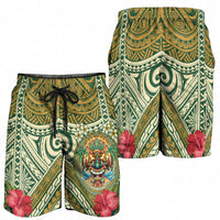 Hawaii Tiki Mask Shorts for Men Mele Kalikimaka i Iulai!