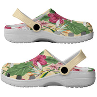 Hawaii Tropical Flowers Clogs Shoes Polynesian Tattoo Buttermilk LT05 - Polynesian Pride