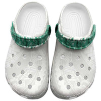 Hawaii Tropical Leaves Clogs Shoes Polynesian Pattern