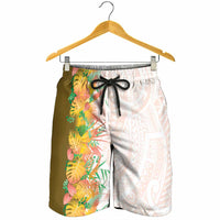 Hawaii Tropical Plant Lenalena Shorts for Men Vibrant Polynesian Pattern LT01 - Polynesian Pride