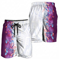 Hawaii Tropical Plant Poni Shorts for Men Vibrant Polynesian Pattern LT01 - Polynesian Pride