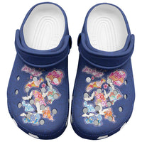 Hawaiian and Japanese Culture Together Clogs Shoes Hawaiian Archipelago Shape Sea Animals LT03 Multicolor - Polynesian Pride