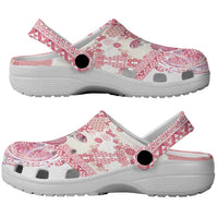 Hawaiian and Japanese Culture Together Clogs Shoes Tropical Honu with Japanese Elements Pink Color LT03 - Polynesian Pride