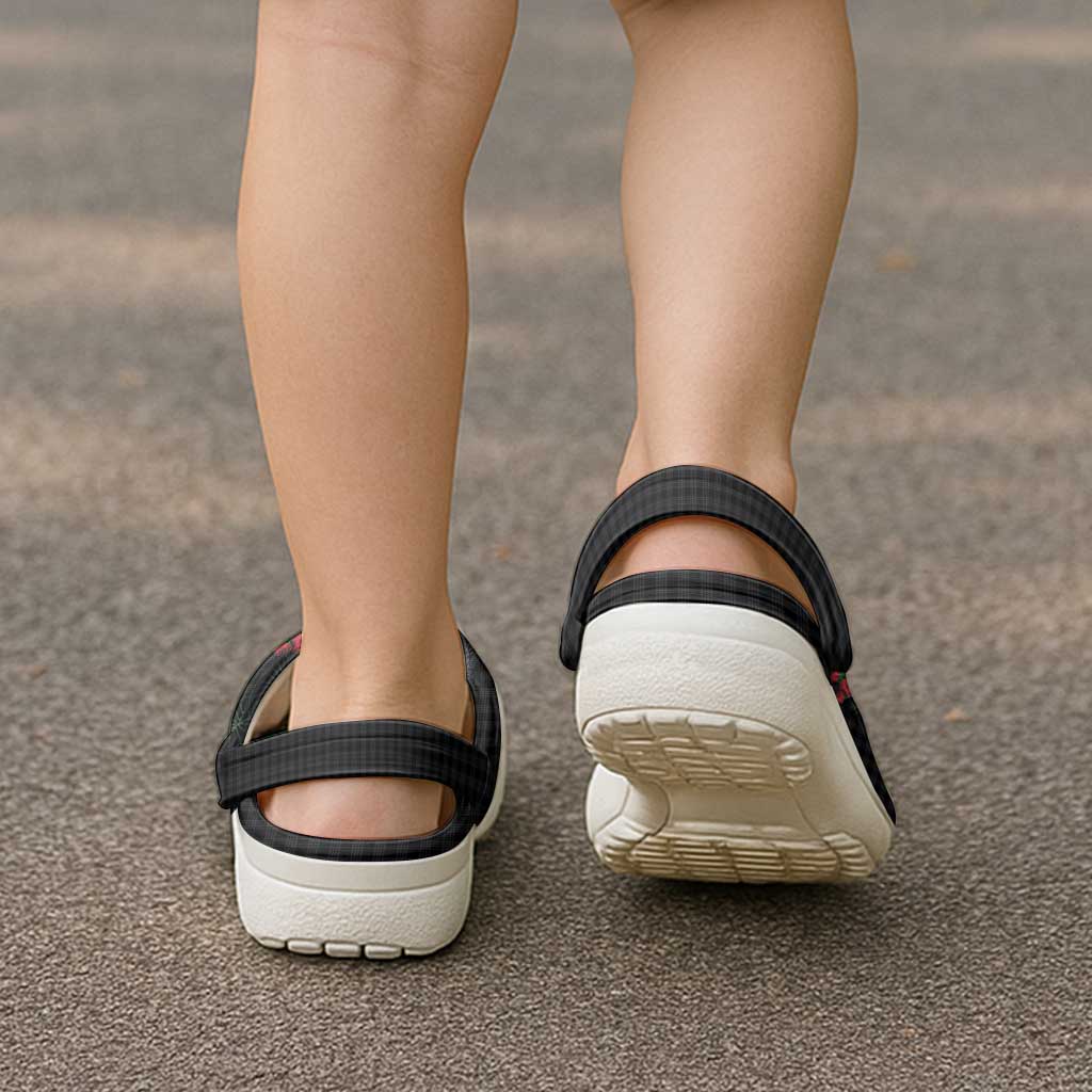 Hawaiian Kakau Art Clogs Shoes Taro Leaves with Ohia Lehua and Pakala Pattern - Polynesian Pride