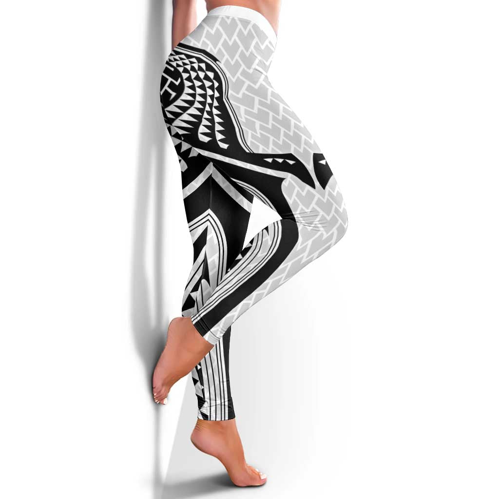 Hawaiian Kakau Art Tattoos Aquaman Style Leggings White Version - Polynesian Pride