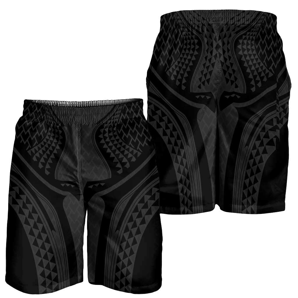 Hawaiian Kakau Art Tattoos Aquaman Style Shorts for Men Black Version - Polynesian Pride