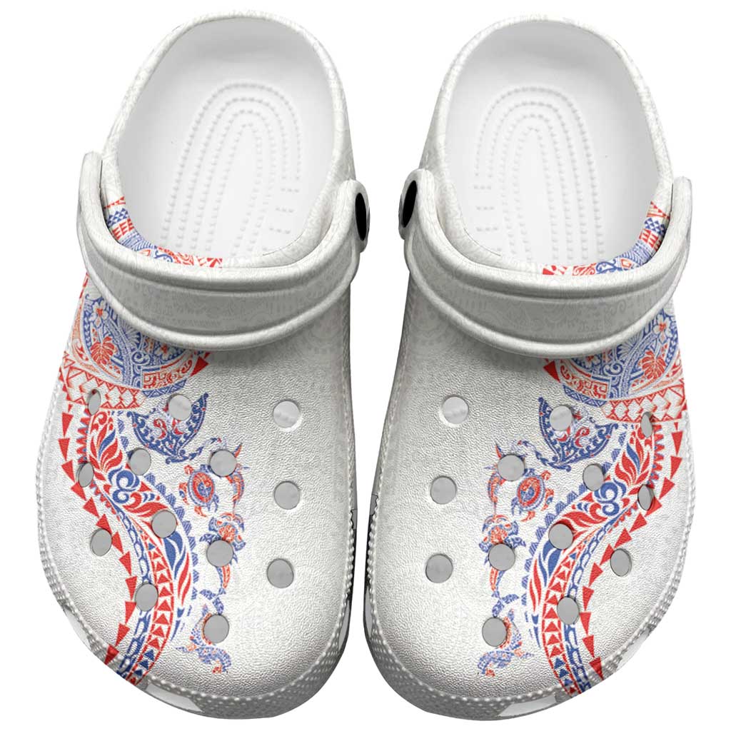 Hawaiian Kakau Tribal Sea Animals Tattoos Clogs Shoes Hawaii Flag Color Inspired