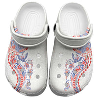 Hawaiian Kakau Tribal Sea Animals Tattoos Clogs Shoes Hawaii Flag Color Inspired LT03 Multicolor - Polynesian Pride