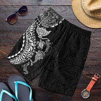 Hawaiian Kakau Tribal Sea Animals Tattoos Shorts for Men Black Color LT03 Black - Polynesian Pride