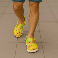 Hawaiian Mango Clogs Shoes Polynesian Art Pattern and Kakau Tattoo