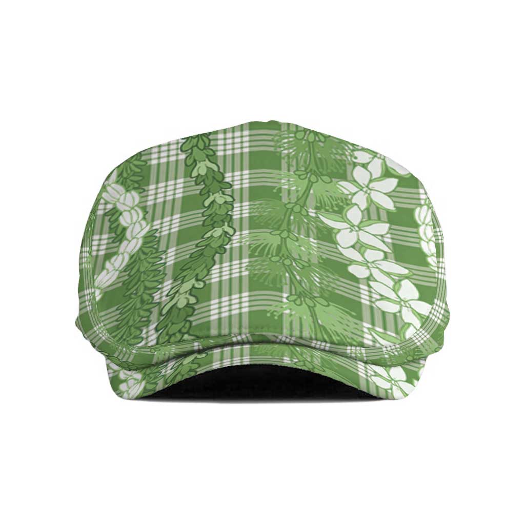 Hawaiian Ohia Lehua Lei Jeff Hat Plaid Palaka Omaomao Pattern - Polynesian Pride