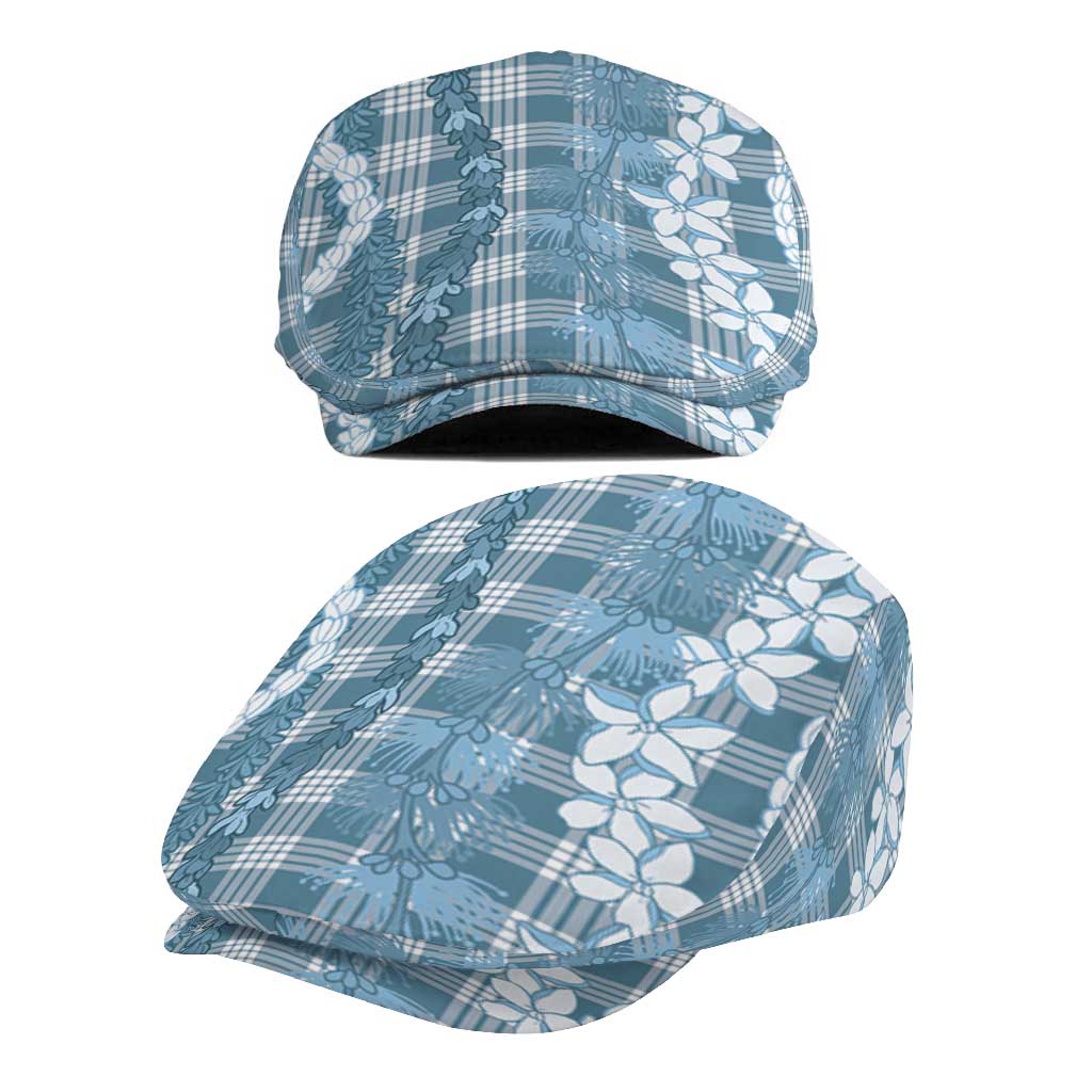 Hawaiian Ohia Lehua Lei Jeff Hat Plaid Palaka Uliuli Omaomao Pattern - Polynesian Pride