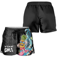 Hawaiian Pineapple Surfing Shorts for Women It's in My DNA - Kakau and Polynesian Pattern LT03 - Polynesian Pride