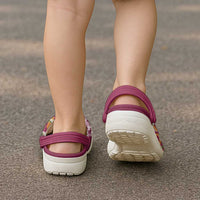 Hawaiian Plumeria Lei Clogs Shoes Kakau Motifs and Palaka Half Style Pink Color - Polynesian Pride