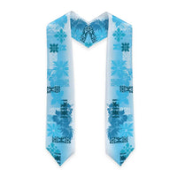 Hawaiian Quilt Graduation Stole Vintage Pattern Blue LT05 - Polynesian Pride