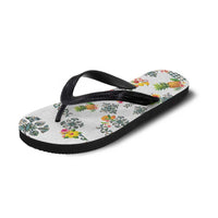 Hawaiian Quilts Flip Flops Tropical Fruits and Plants