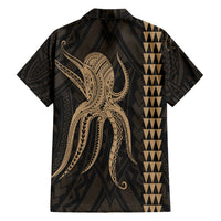 Hawaii Octopus KaKau Polynesian Hawaiian Shirt - Gold - AH